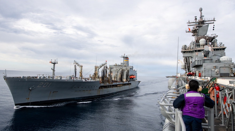USS Essex Conducts a Replenishment at Sea