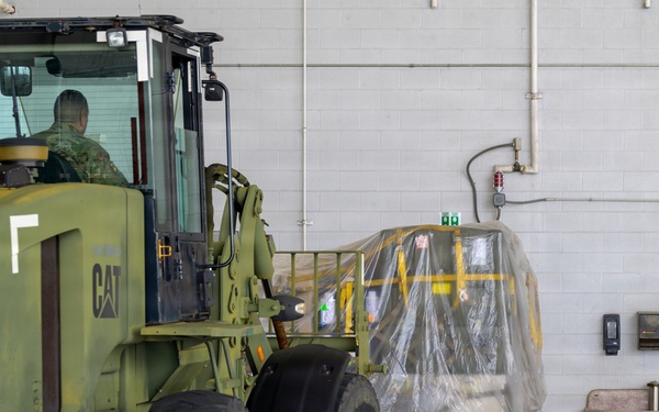 174th Attack Wing Airmen conduct forklift operations at Sentry South 26-2