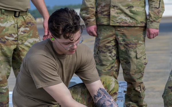 174th Attack Wing Airman tests GBU-38 components during Sentry South 26-2