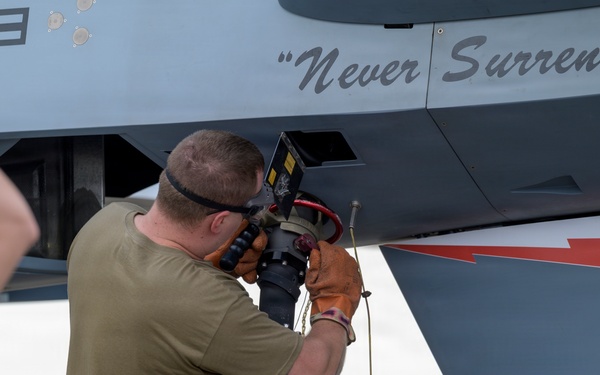 174th Attack Wing Airman refuels MQ-9 during Sentry South 26-2
