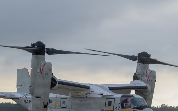 U.S. Navy V-22 Osprey taxis during Sentry South 26-2