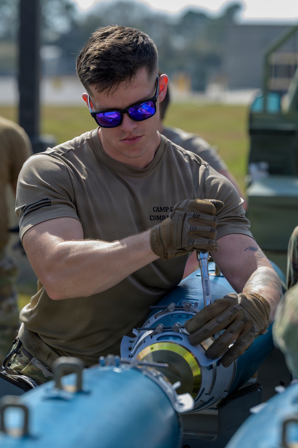 137th SOW Airman secures GBU-38 warhead during Sentry South 26-2