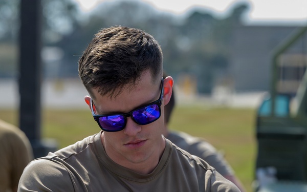 137th SOW Airman secures GBU-38 warhead during Sentry South 26-2