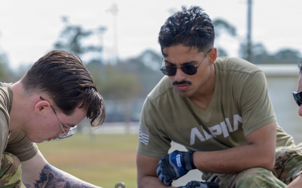 174th Attack Wing Airman trains 137th SOW on GBU-38 assembly during Sentry South 26-2