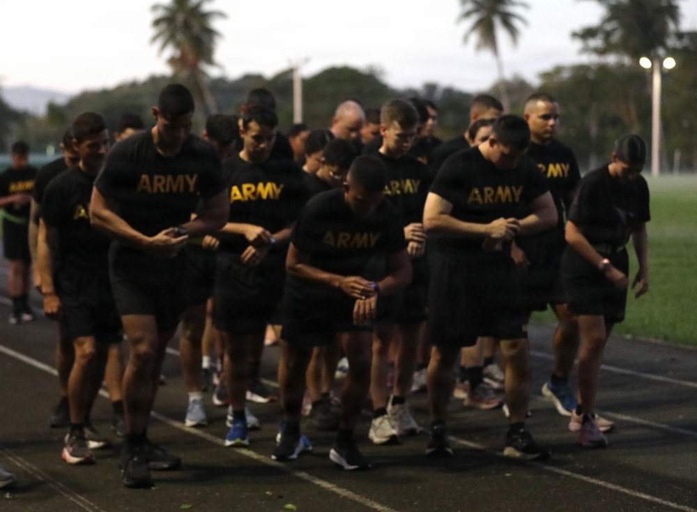 U.S. Army Reserve Drill Sergeants Administer Army Fitness Test to ROTC Cadets at Fort Buchanan