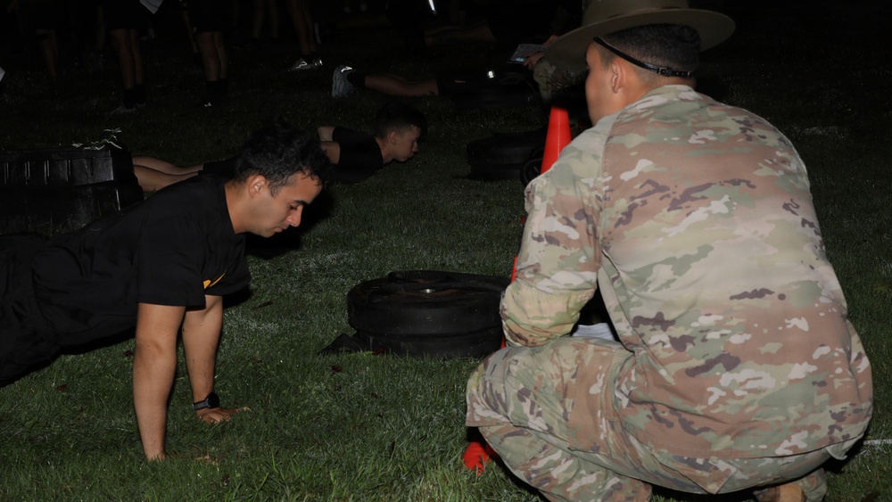 U.S. Army Reserve Drill Sergeants Administer Army Fitness Test to ROTC Cadets at Fort Buchanan