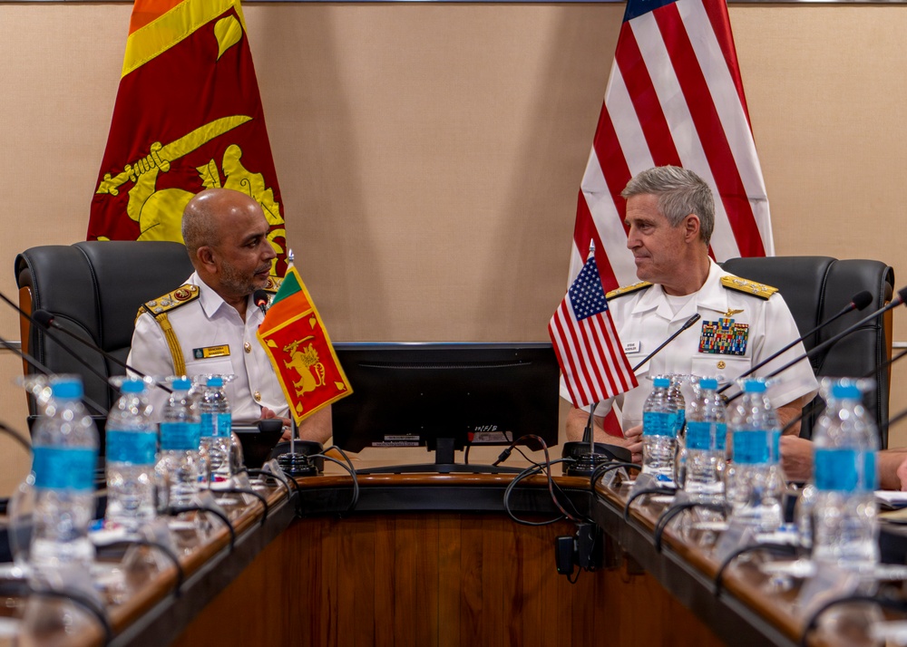 Adm. Steve Koehler, commander, U.S. Pacific Fleet, visits Sri Lanka Naval Headquarters during travel to Colombo, Sri Lanka