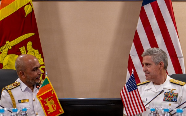 Adm. Steve Koehler, commander, U.S. Pacific Fleet, visits Sri Lanka Naval Headquarters during travel to Colombo, Sri Lanka