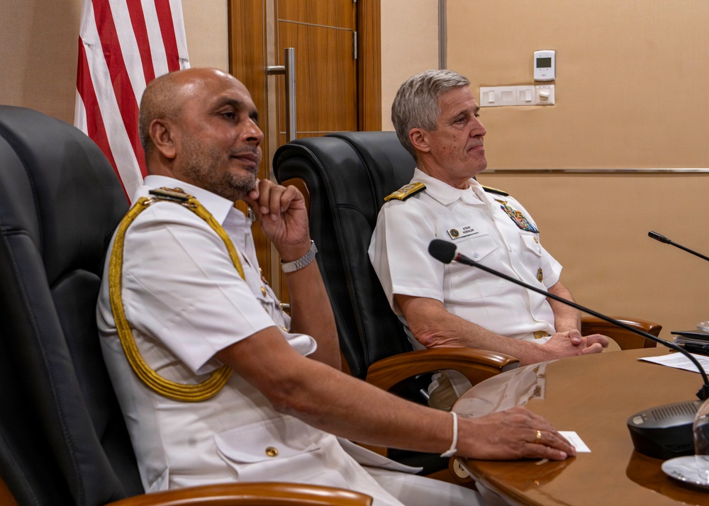 Adm. Steve Koehler, commander, U.S. Pacific Fleet, visits Sri Lanka Naval Headquarters during travel to Colombo, Sri Lanka
