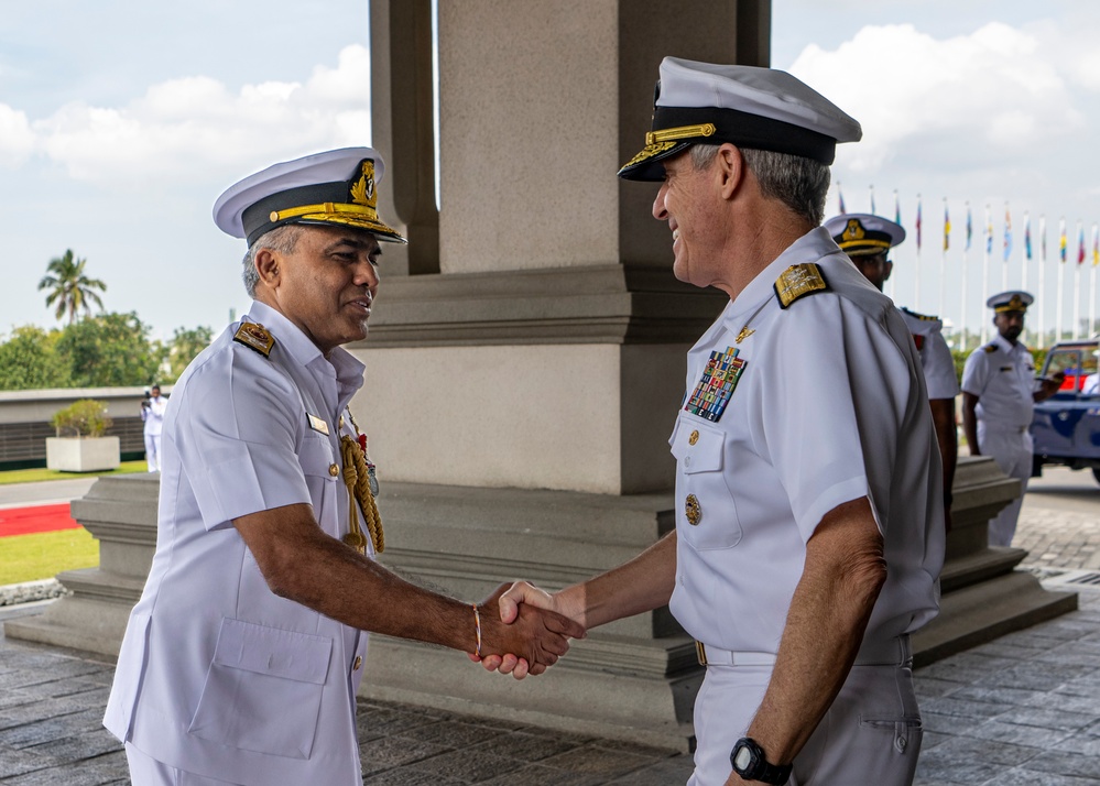 Adm. Steve Koehler, commander, U.S. Pacific Fleet, visits Sri Lanka Naval Headquarters during travel to Colombo, Sri Lanka