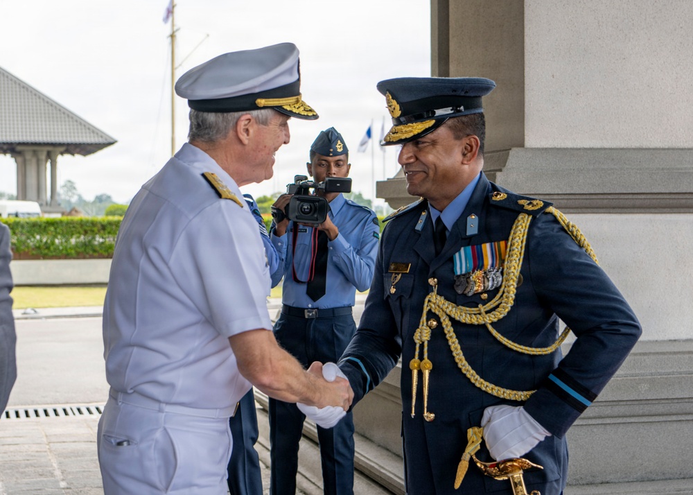 Adm. Steve Koehler, commander, U.S. Pacific Fleet, visits Sri Lanka Air Force Headquarters during travel to Colombo, Sri Lanka