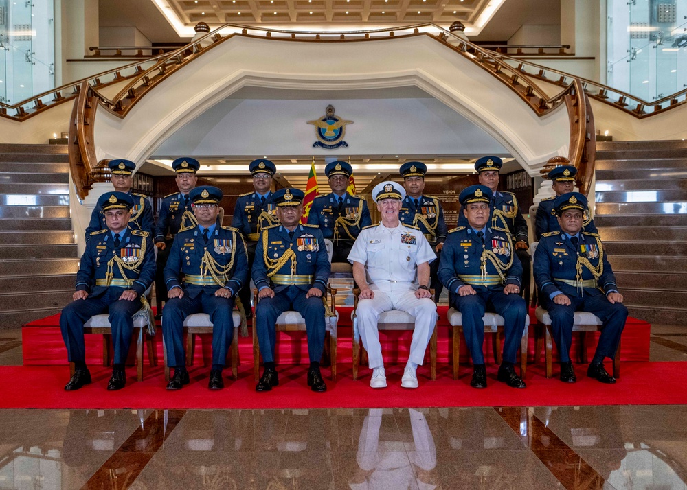 Adm. Steve Koehler, commander, U.S. Pacific Fleet, visits Sri Lanka Air Force Headquarters during travel to Colombo, Sri Lanka