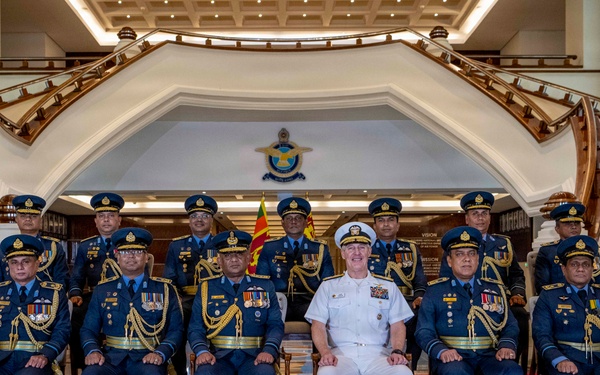 Adm. Steve Koehler, commander, U.S. Pacific Fleet, visits Sri Lanka Air Force Headquarters during travel to Colombo, Sri Lanka