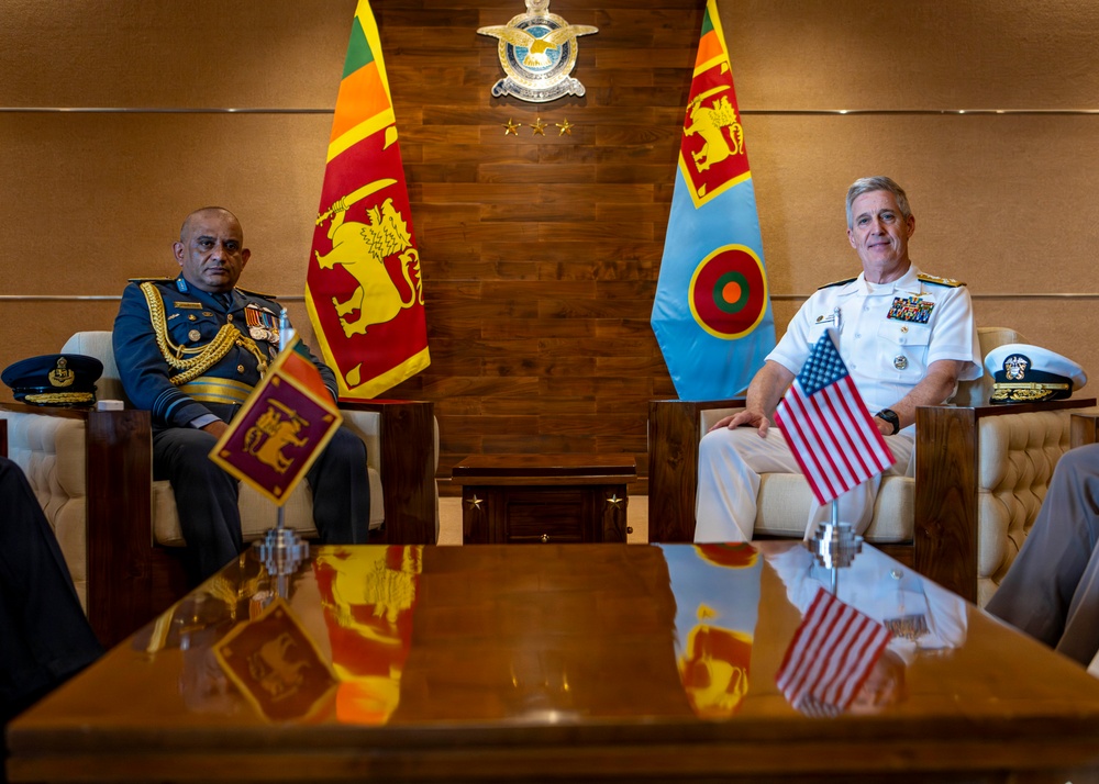 Adm. Steve Koehler, commander, U.S. Pacific Fleet, visits Sri Lanka Air Force Headquarters during travel to Colombo, Sri Lanka