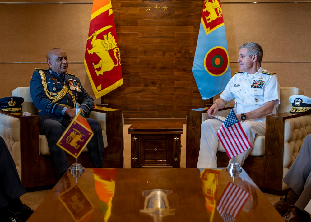 Adm. Steve Koehler, commander, U.S. Pacific Fleet, visits Sri Lanka Air Force Headquarters during travel to Colombo, Sri Lanka