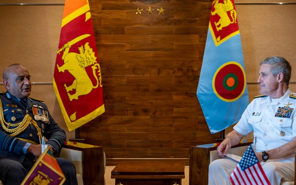 Adm. Steve Koehler, commander, U.S. Pacific Fleet, visits Sri Lanka Air Force Headquarters during travel to Colombo, Sri Lanka