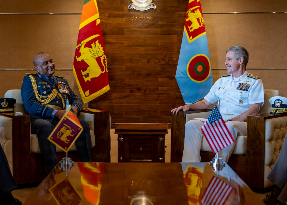 Adm. Steve Koehler, commander, U.S. Pacific Fleet, visits Sri Lanka Air Force Headquarters during travel to Colombo, Sri Lanka