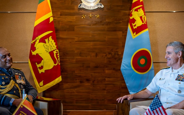 Adm. Steve Koehler, commander, U.S. Pacific Fleet, visits Sri Lanka Air Force Headquarters during travel to Colombo, Sri Lanka