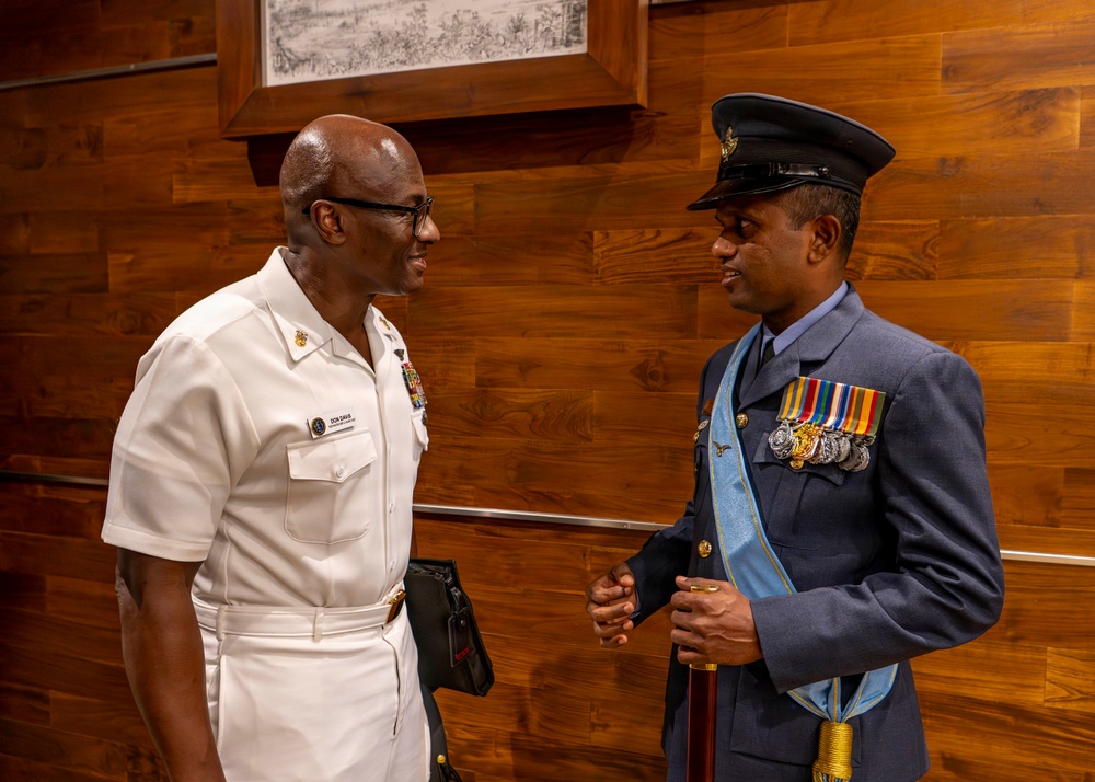 Adm. Steve Koehler, commander, U.S. Pacific Fleet, visits Sri Lanka Air Force Headquarters during travel to Colombo, Sri Lanka