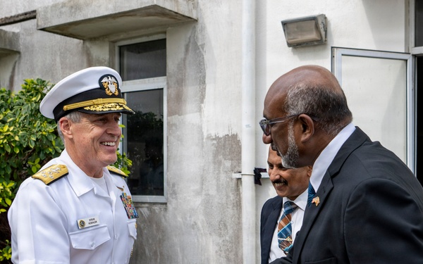Adm. Steve Koehler, commander, U.S. Pacific Fleet, tours Colombo Port while on travel to Sri Lanka