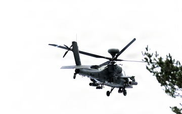 U.S. Army Apache Helicopter Provides Combat Air Support During Combined Resolve 26-05 at JMRC in Hohenfels, Germany
