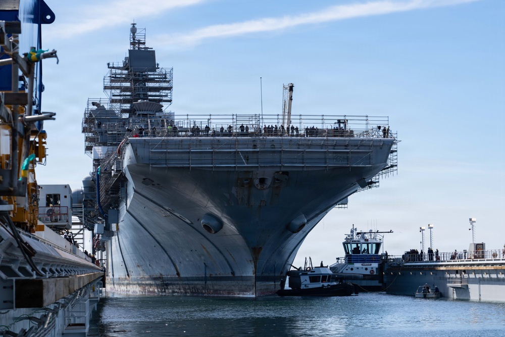 USS America (LHA 6) Transits to Dry Dock