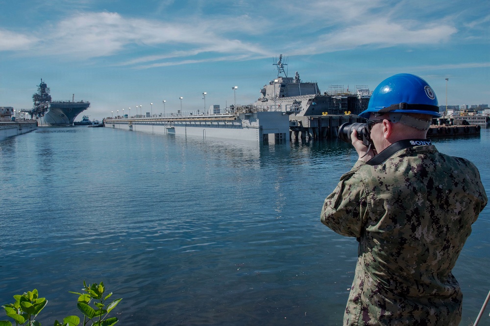 USS America (LHA 6) Transits to Dry Dock
