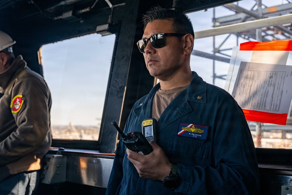 USS America (LHA 6) Transits to Dry Dock