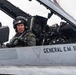 The Commandant, Gen. Eric M. Smith flies a F/A 18 at Marine Fighter Squadron 323