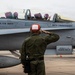 The Commandant, Gen. Eric M. Smith flies a F/A 18 at Marine Fighter Squadron 323