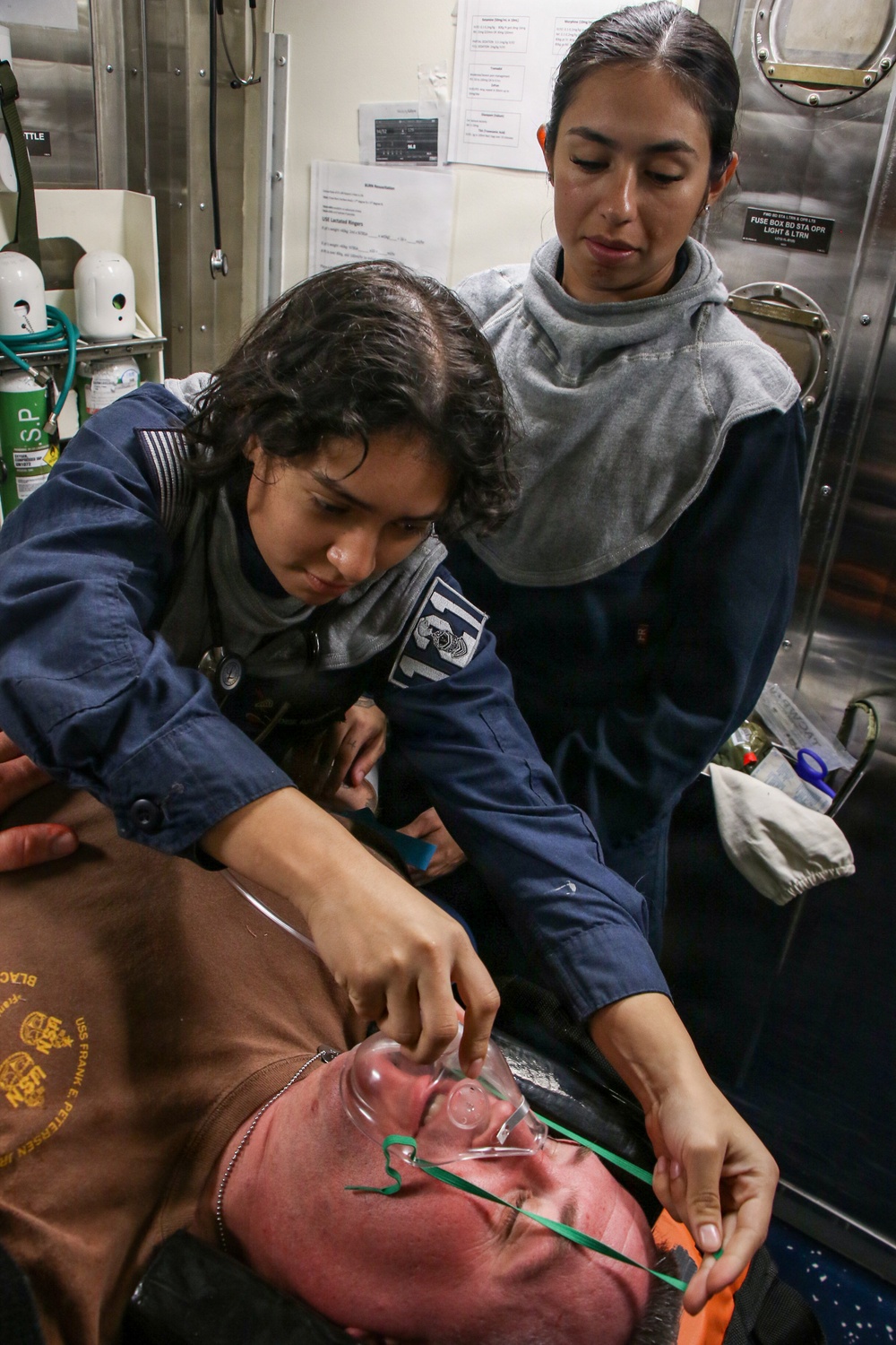 Frank E. Petersen Jr. Conducts General Quarters Drill