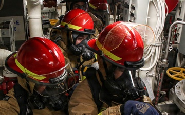 Frank E. Petersen Jr. Conducts General Quarters Drill