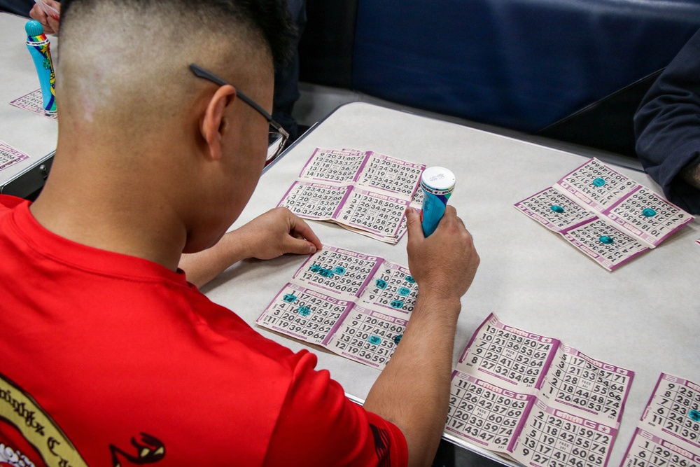Frank E. Petersen Jr. Hosts MWR Bingo Night