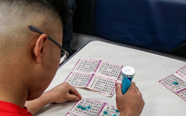 Frank E. Petersen Jr. Hosts MWR Bingo Night