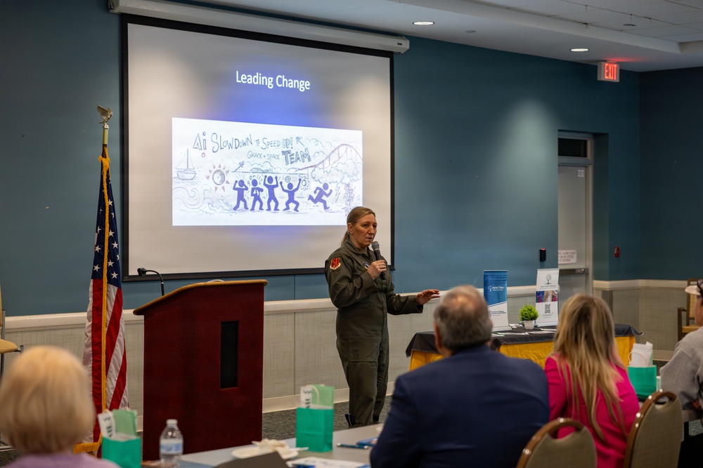 127th Wing commander shares leadership lessons with community leaders