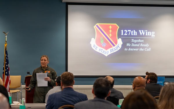127th Wing commander shares leadership lessons with community leaders