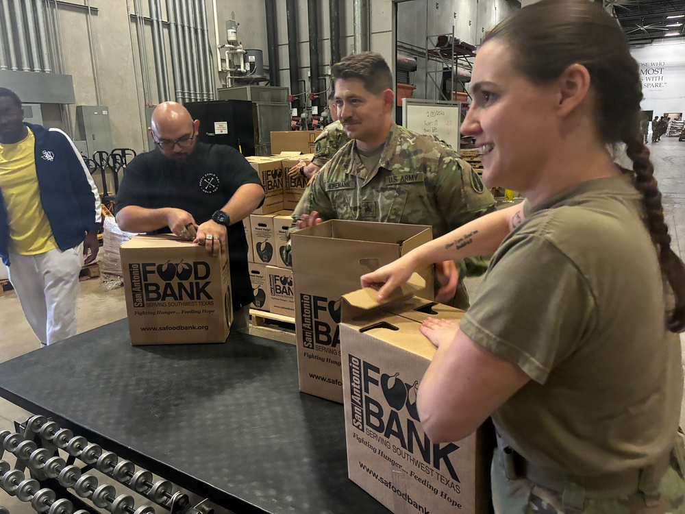 205th Soldiers Volunteer at San Antonio Food Bank