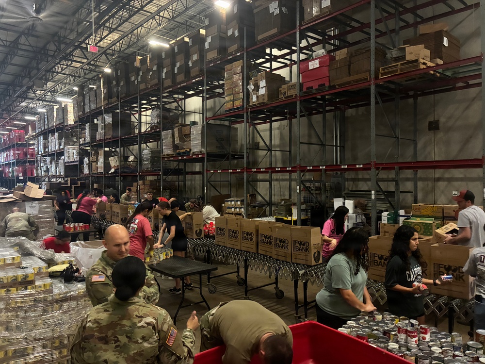 205th TPASE Soldiers Volunteer at San Antonio Food Bank