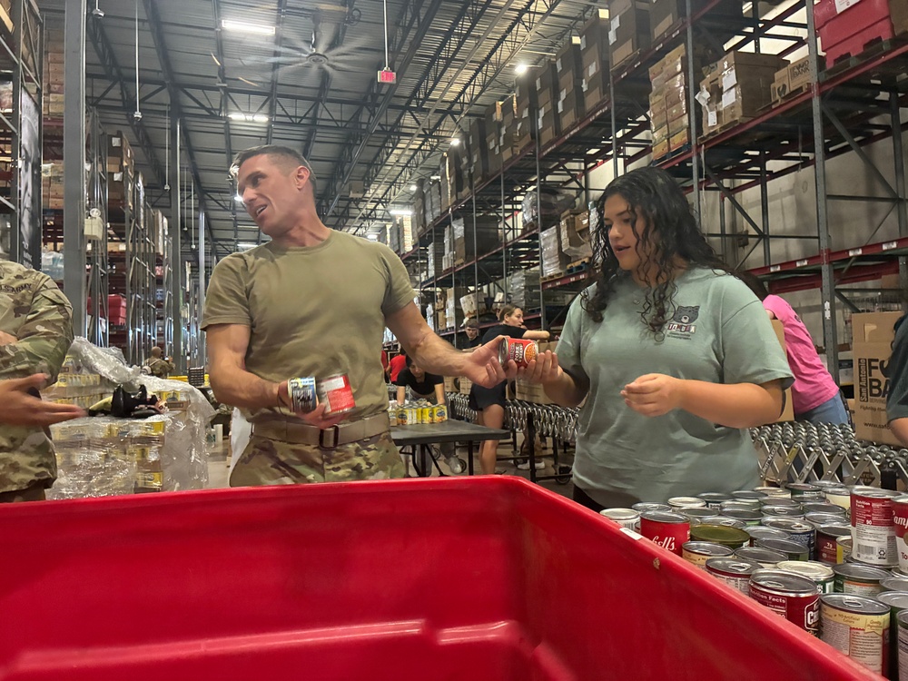 205th Soldiers Volunteer at San Antonio Food Bank