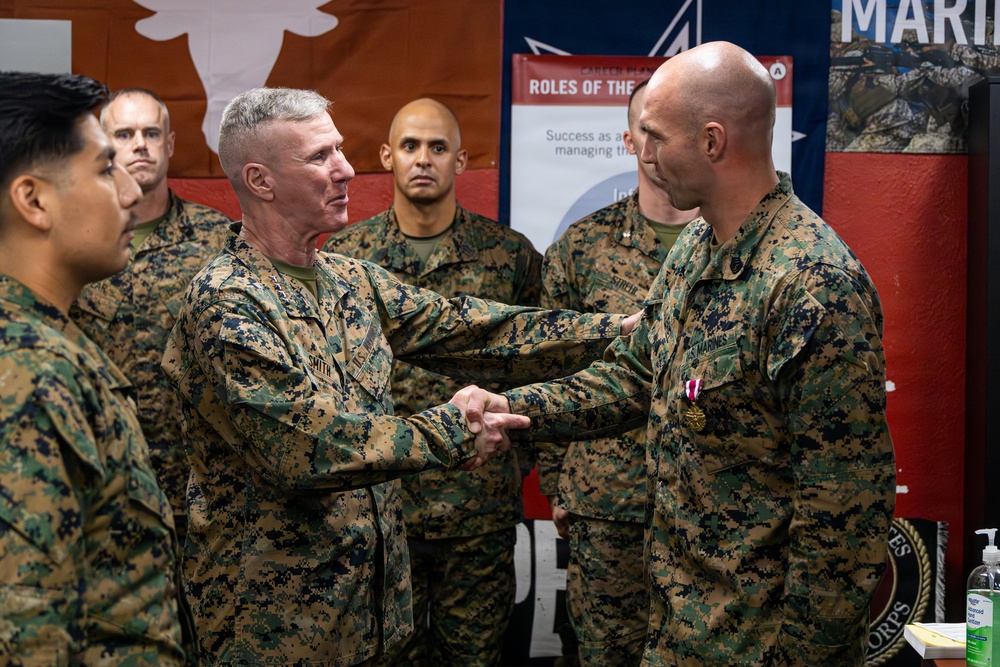 The Commandant, Gen. Eric M. Smith visited MCRD San Diego