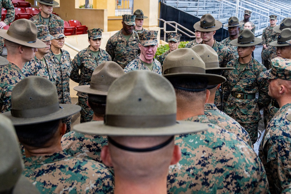 The Commandant, Gen. Eric M. Smith visited MCRD San Diego