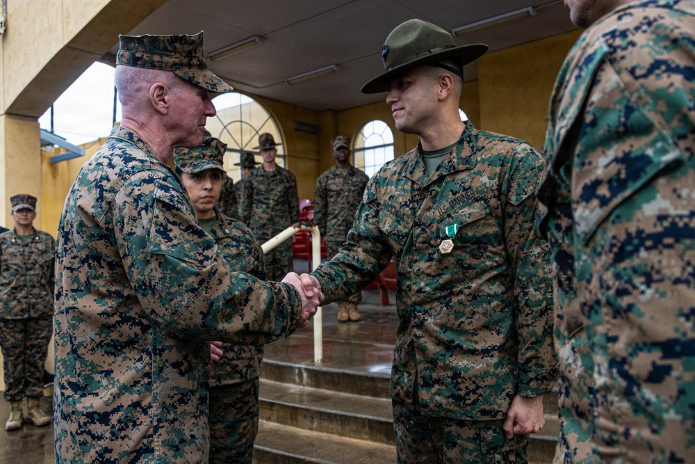The Commandant, Gen. Eric M. Smith visited MCRD San Diego