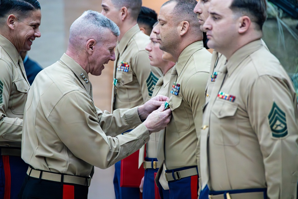 The Commandant, Gen. Eric M. Smith attends the Commandant’s Combined Awards Ceremony