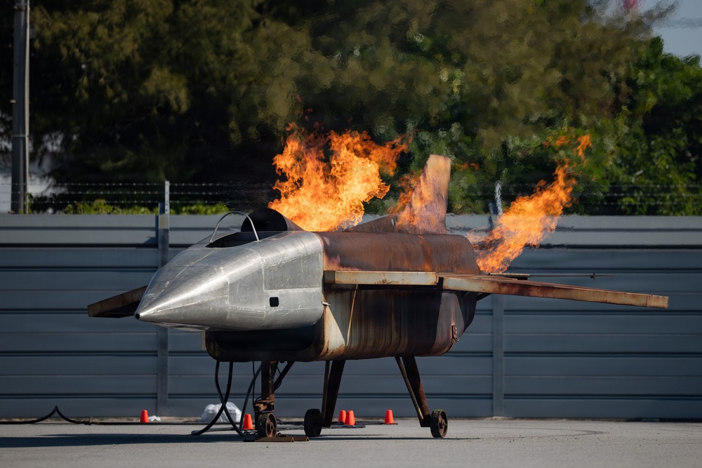 MCIPAC Fire and Emergency Services and Naha City Fire Department conduct bilateral exercise