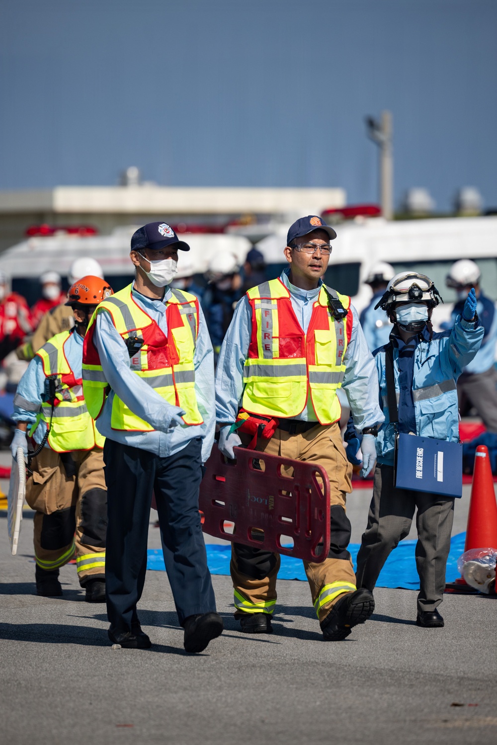 MCIPAC Fire and Emergency Services and Naha City Fire Department conduct bilateral exercise