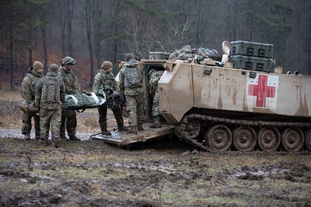 U.S. Army Soldiers Assigned to 3rd Battalion 66th Armor Regiment Practice Medical Drills During Combined Resolve 26-05