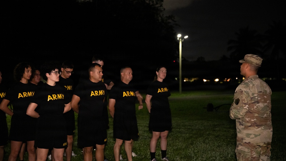 1st Mission Support Command Conduct Army Fitness Test