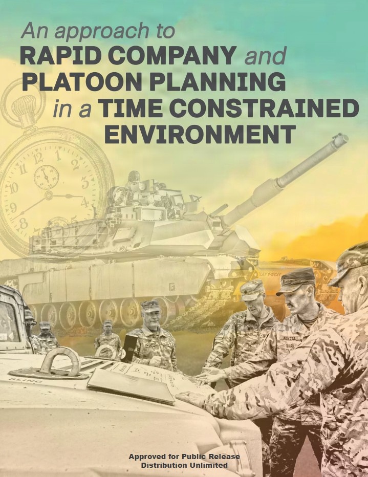 Cover for An Approach to Rapid Company and Platoon Planning in a Time Constrained Environment