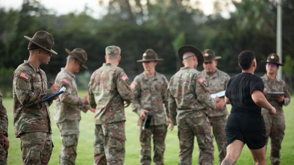 U.S Army Reserve Drill Sergeants conduct the AFT
