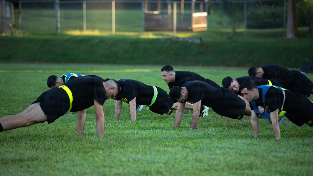 U.S Army Reserve Drill Sergeants conduct the AFT